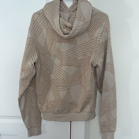 Adidas Originals Athletic Club AOC Print All Over Hoodie Sweatshirt Worn Spots S - Picture 7 of 10